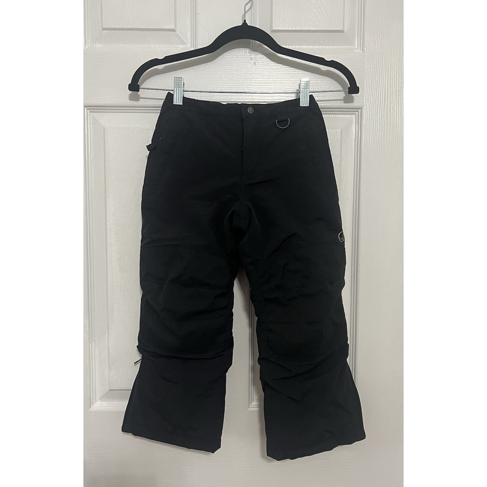 Lands' End Squall Kids Snow Pants Size 5 Black Insulated Waterproof Winter Ski
